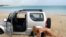 Car Stuck Girls on the beach (14)
